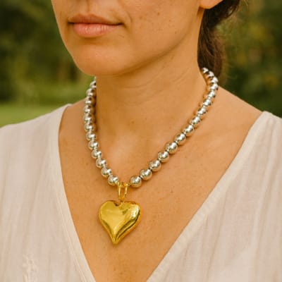 Collar Heart Gold1