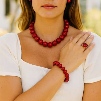 Set Pearl Bubble Red3