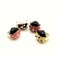 Anillo Ladybug Black & White