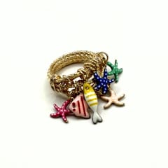 Anillo Ocean Charms Trenzado