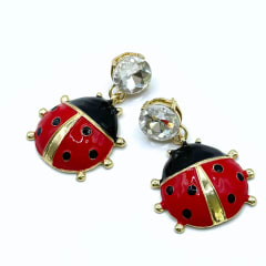 Aros Ladybug Crystal Drop