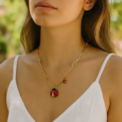 Collar Mariquita Dorada