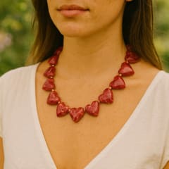 Collar Corazones Rojos