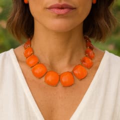 Collar Gemas Ámbar y Miel