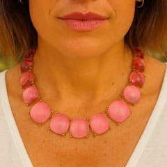 Collar Gemas Rosa Rubor