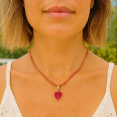 Corazón  Circón Rojo