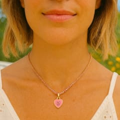 Corazón Circón Rosa