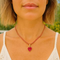 Corazon Circon Fucsia
