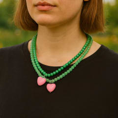 Collar Forest Heart Pink