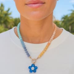 Collar Flor Blue Sunrise