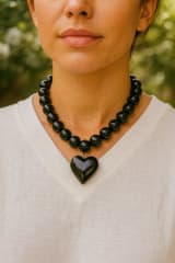 Collar Corazón Negro