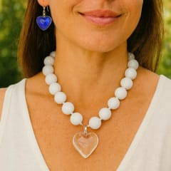 Conjunto Crystal & Blue Heart
