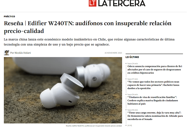 La Tercera Chile W240TN: insuperable precio-calidad