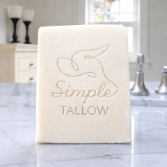 Jabón de Tallow 75 grs. con aceite de Caléndula + Bolsa de Algodón Natural