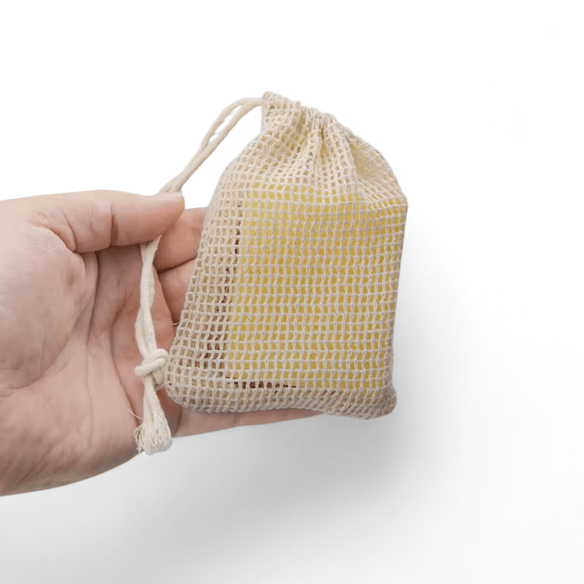 Jabón de Tallow 75 grs. con aceite de Caléndula + Bolsa de Algodón Natural2