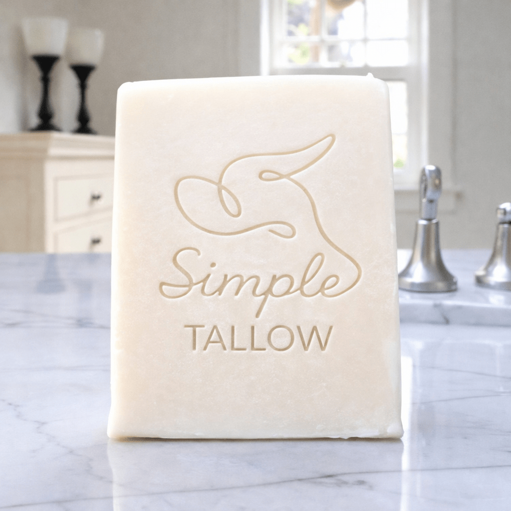 Jabón de Tallow 75 grs. con aceite de Caléndula + Bolsa de Algodón Natural1