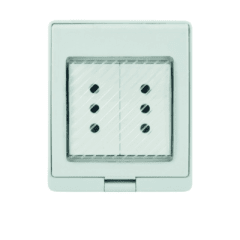 CONTENEDOR IP55 CON TOMA CORRIENTE DOBLE 10A 250V, BLANCO
