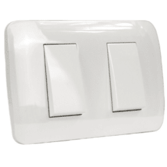 INTERRUPTOR DOBLE 9/15 10A 250V BLANCO ARMADO
