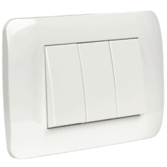 INTERRUPTOR TRIPLE 9/32 10A 250V BLANCO ARMADO