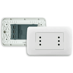 TOMA CORRIENTE DUPLEX 10A 250V BLANCO ARMADO
