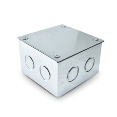 Caja de Derivación con Tapa (100 x 100 x 65 mm)– Zincada