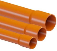 Tubo Conduit PVC Naranja x 3 mt