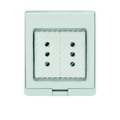 CONTENEDOR IP55 CON TOMA CORRIENTE DOBLE 10A 250V, BLANCO1