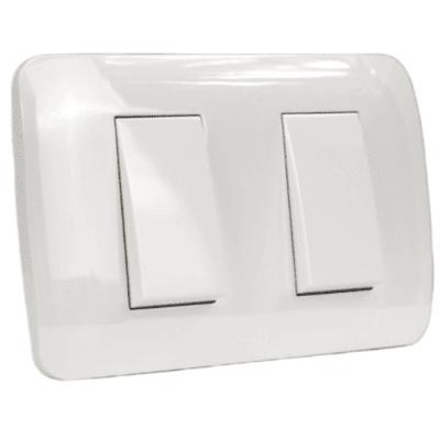 INTERRUPTOR DOBLE 9/15 10A 250V BLANCO ARMADO1