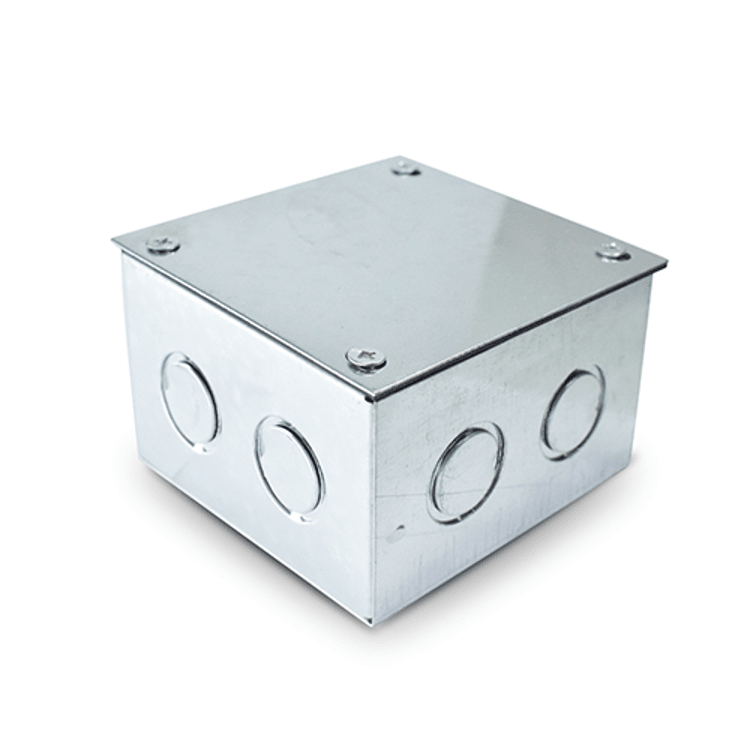 Caja de Derivación con Tapa (100 x 100 x 65 mm)– Zincada1
