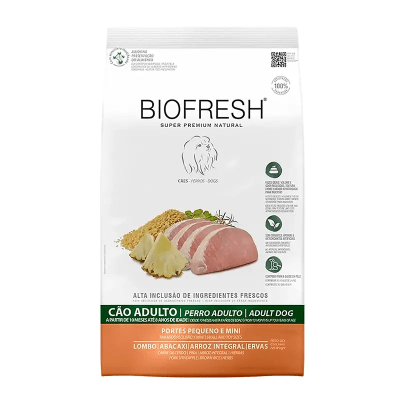 BIOFRESH SUPER PREMIUM PERROS ADULTOS RAZA PEQ/MIN CERDO PIÑA 3 Kg1