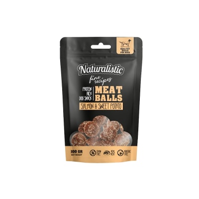 NATURALISTIC FINE RECIPE MEATBALLS SALMON & SWEET POTATO, 100 GR1