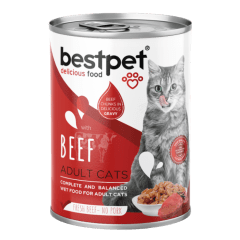 Lata Premium Bestpet Cat Trozos de Carne 400 g