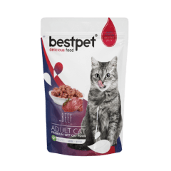 Sobrecito Premium Bestpet Cat Trozos de Carne 85g