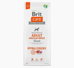 BRIT CARE DOG HYPOALLERGENIC ADULT MEDIUM BREED LAMB 12 Kg