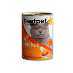 Lata Premium Bestpet Cat Trozos de Pollo 400g