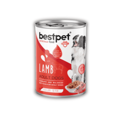 Lata Premium Bestpet DOG Trozos de Cordero 400g