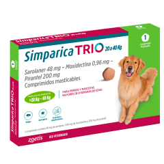 SIMPARICA TRIO 20 a 40 kg 1 Comp