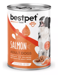 Lata Premium Bestpet DOG Trozos de Salmón 400g