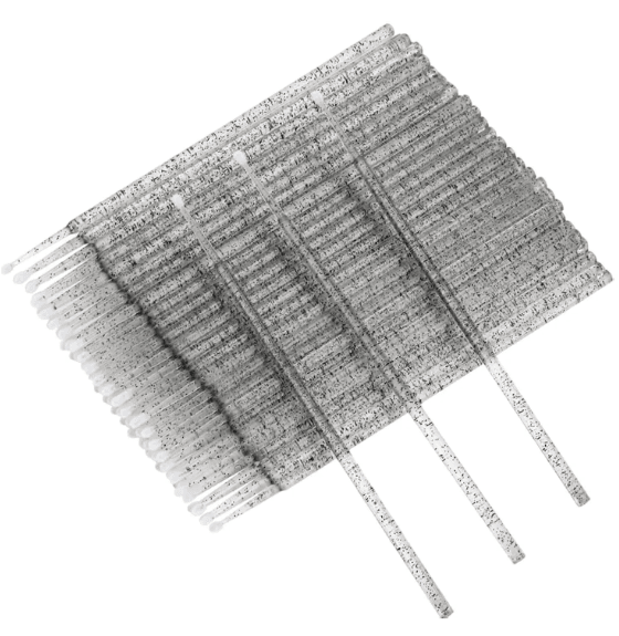 MicroBrush (100 unids) - Glitter Black1