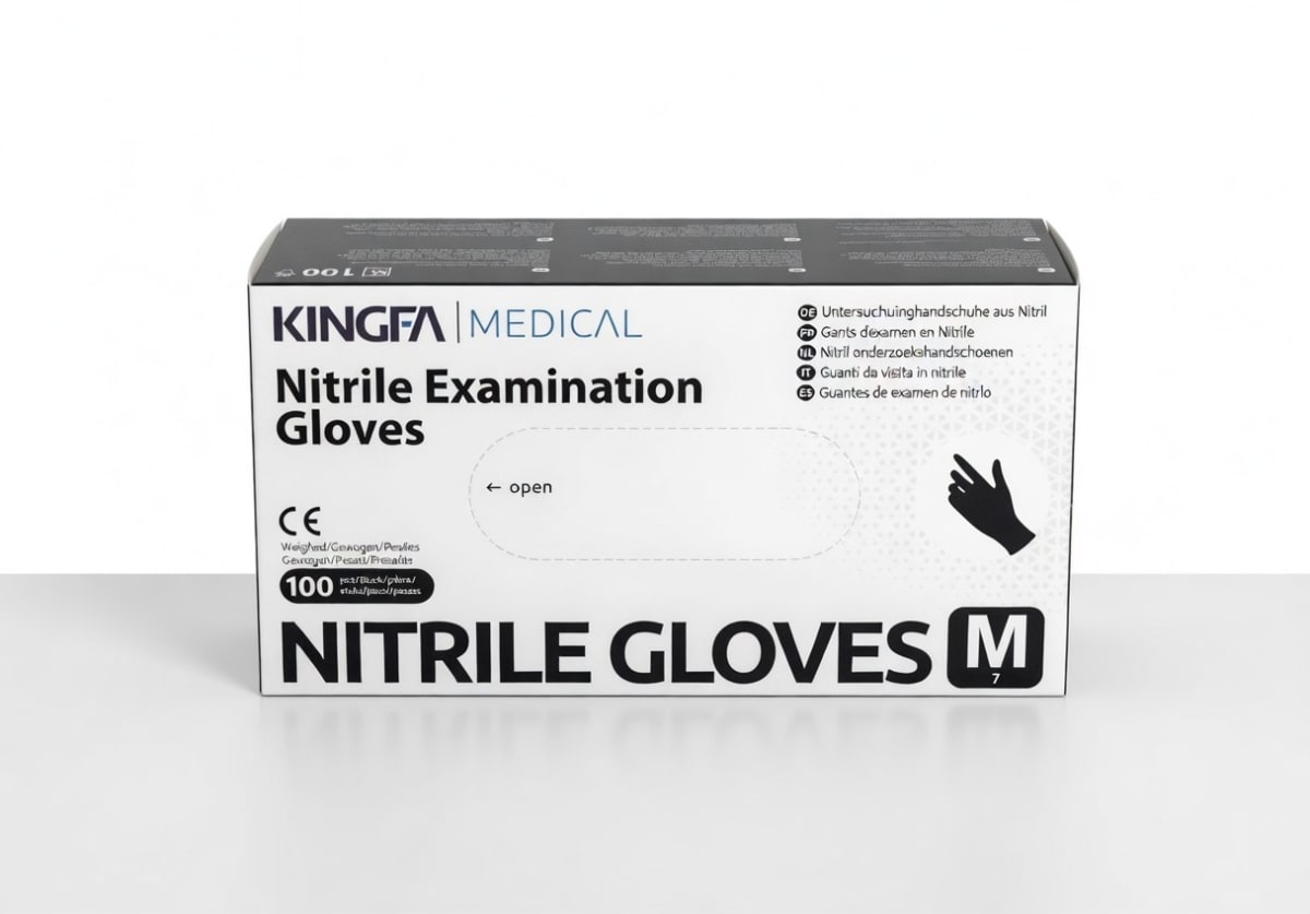 Guantes Nitrilo M (50 pares) Negro1