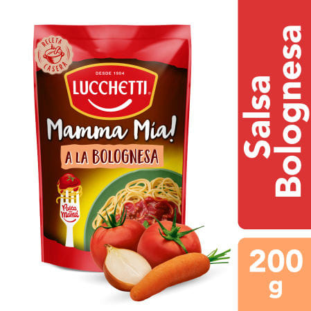 SALSA TOMATE BOLOGNESA 200GR LUCCHETTI (PACK 6UN)