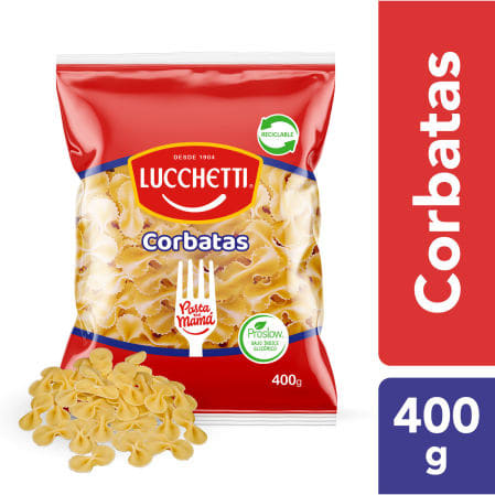 FIDEO CORBATA N88 400GR LUCCHETTI (PACK 6UN)