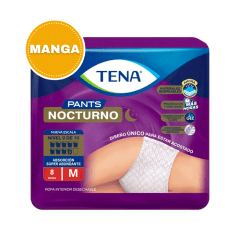 Manga 6 Paquetes Pants Nocturno Talla M 8 Un. Tena