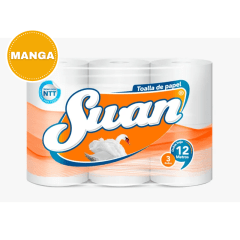 Manga 8 paquetes Toalla de Papel Mi Hogar 3 un 12 + 1 Servilleta Nova 150 Un de Regalo