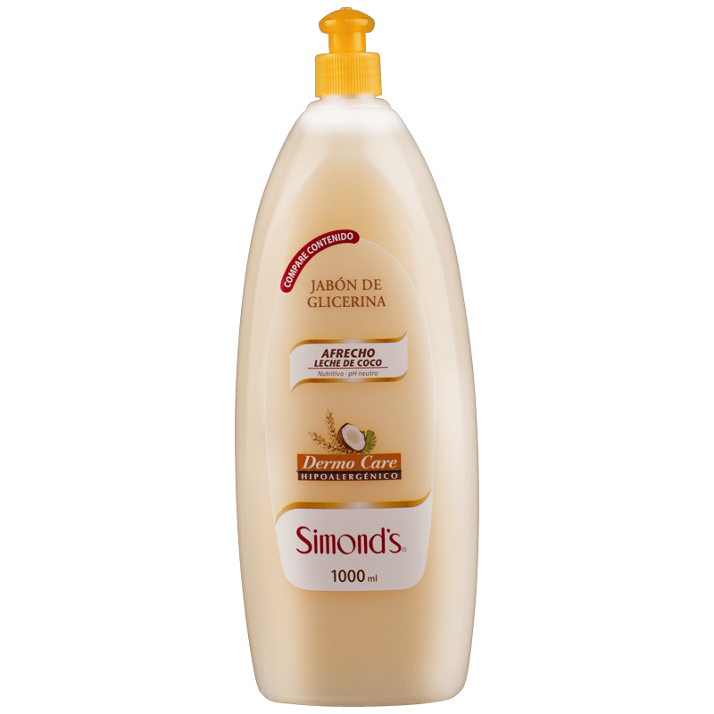 Jabón Líquido Afrecho Leche De Coco 1 Lt. Simond's