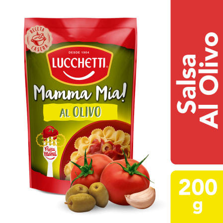 SALSA TOMATE OLIVO 200GR LUCCHETTI (PACK 6UN)