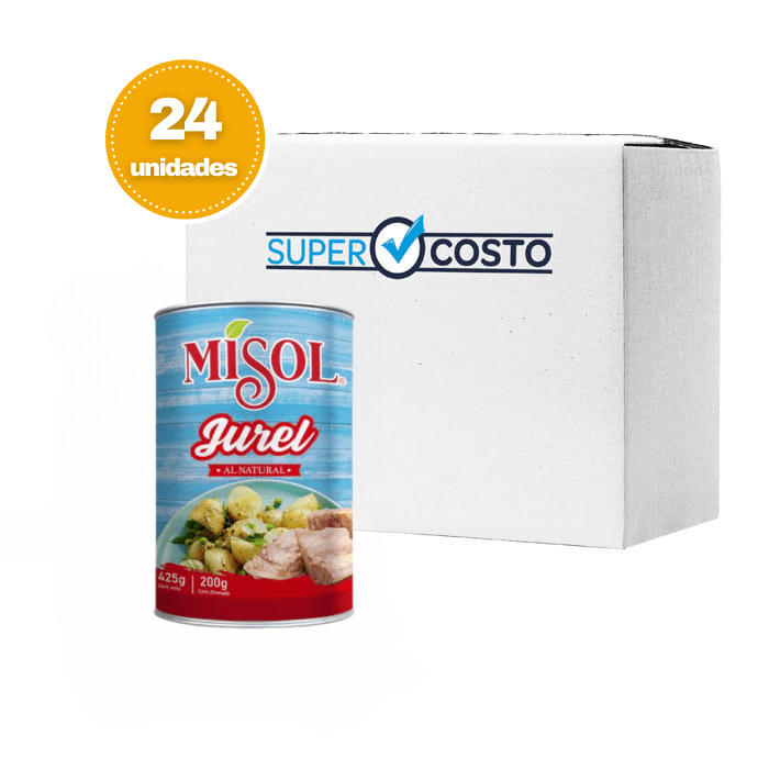 Caja 24 Latas Jurel al natural 425 Gr. Misol