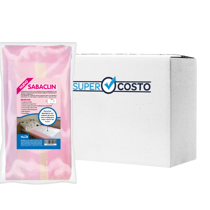 Caja 10 Paquetes Sabanilla Sabaclin Protector de Cama 5 Un. Higieclin