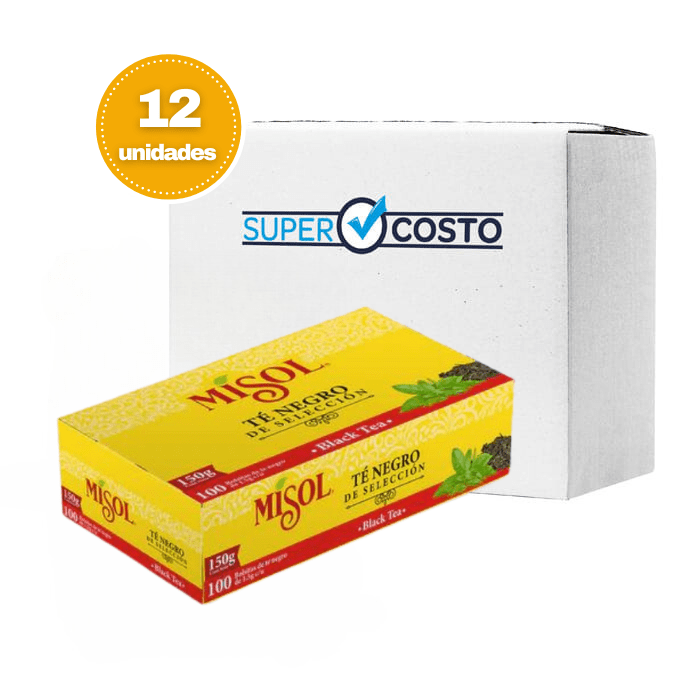 Caja 12 Cajas Té Negro 100 Un C/U. Misol