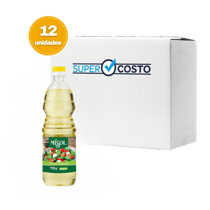 Caja 12 Botellas Aceite Vegetal 900ml. Misol